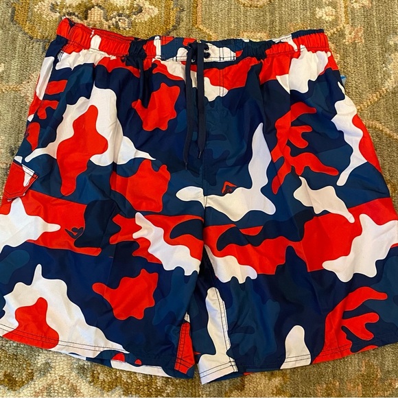 Kanu surf swim trunks Mens Size 4XL Color Denim Blue Surf Camo Style 6457X - Picture 1 of 5